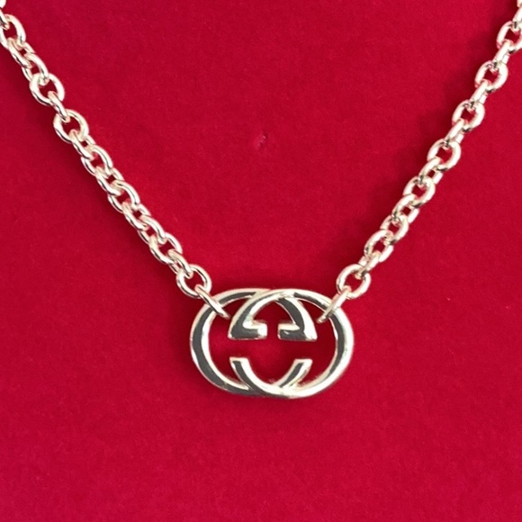 Gucci Sterling Silver Necklace Double G New in Gift Box With Pouch - Picture 8 of 12